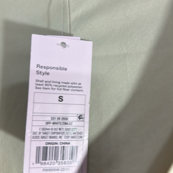 Wild Fable Sequin V-Neck Dress in Cream Size Small Pull Over Long Sleeves - Picture 10 of 10